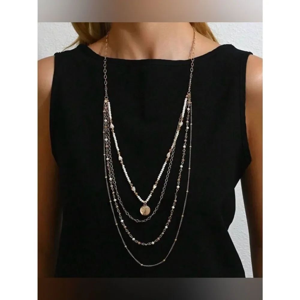 Boho layered necklace N2018